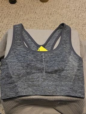 All In Motion Seamless Heathered Gray Sports Bralette - Racerback Comfort